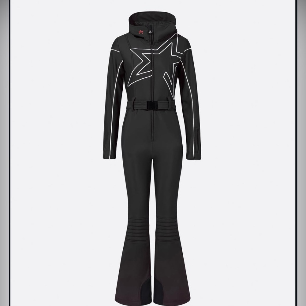 Perfect Moment Women's Star Ski
Suit, Ski One Piece, Black, L